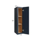 RTA Southport Blue Shaker 9" x 36" Wall Cabinet