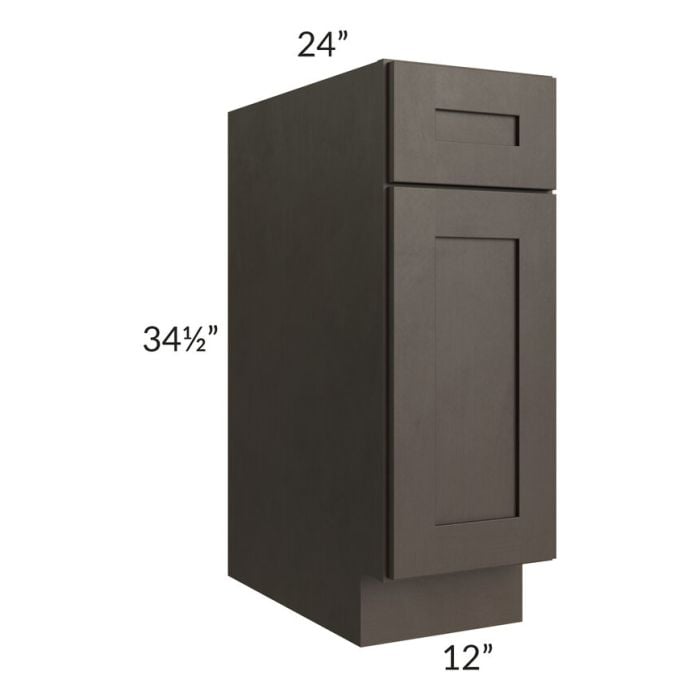 RTA Southport Espresso Shaker 12" Base Cabinet with 1 Decorative End Panel