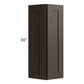 RTA Southport Espresso Shaker 12" x 36" Wall End Cabinet
