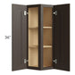 RTA Southport Espresso Shaker 12" x 36" Wall End Cabinet