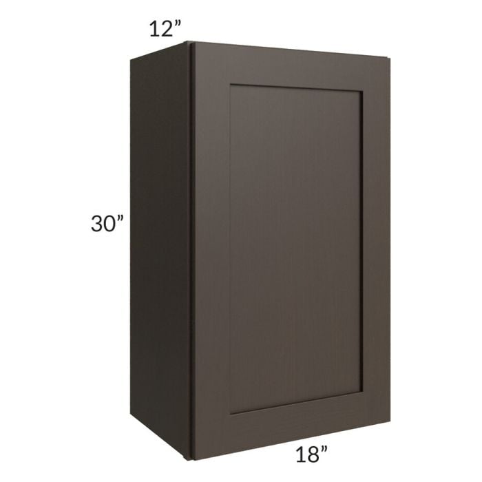 RTA Southport Espresso Shaker 18" x 30" Wall Cabinet with 1 Decorative End Panel