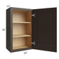RTA Southport Espresso Shaker 18" x 30" Wall Cabinet with 1 Decorative End Panel