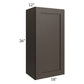 RTA Southport Espresso Shaker 18" x 36" Wall Cabinet