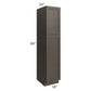 RTA Southport Espresso Shaker 18" x 84" Wall Pantry with 2 Roll Out Trays
