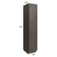 RTA Southport Espresso Shaker 18" x 90" Wall Pantry with 4 Roll Out Trays