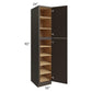 RTA Southport Espresso Shaker 18" x 90" Wall Pantry with 4 Roll Out Trays