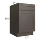 RTA Southport Espresso Shaker 21" Base Cabinet with Utensil Drawer