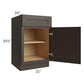 RTA Southport Espresso Shaker 21" Base Cabinet with Utensil Drawer