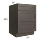 RTA Southport Espresso Shaker 24" 3-Drawer Base Cabinet