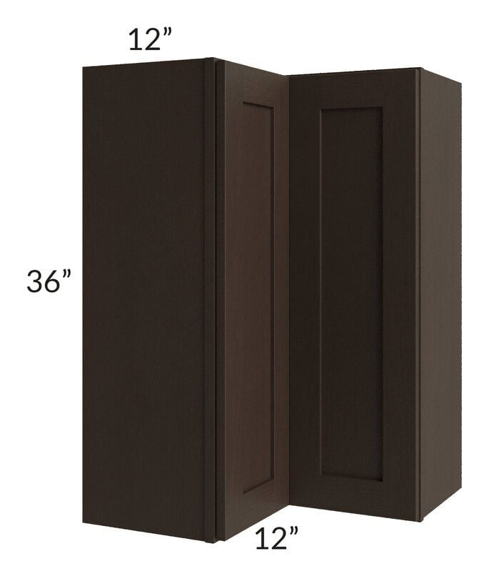 RTA Southport Espresso Shaker 24" x 36" Easy Reach Corner Wall Cabinet