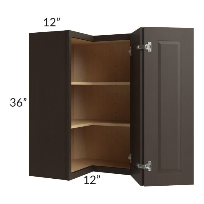 RTA Southport Espresso Shaker 24" x 36" Easy Reach Corner Wall Cabinet