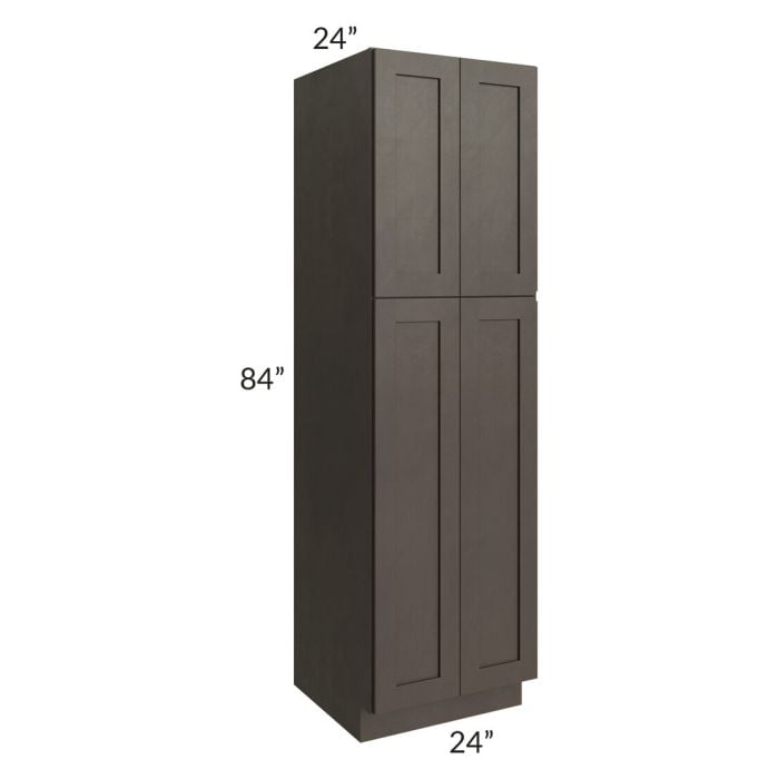RTA Southport Espresso Shaker 24" x 84" Wall Pantry with 1 Roll Out Tray