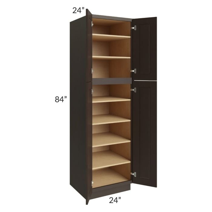RTA Southport Espresso Shaker 24" x 84" Wall Pantry
