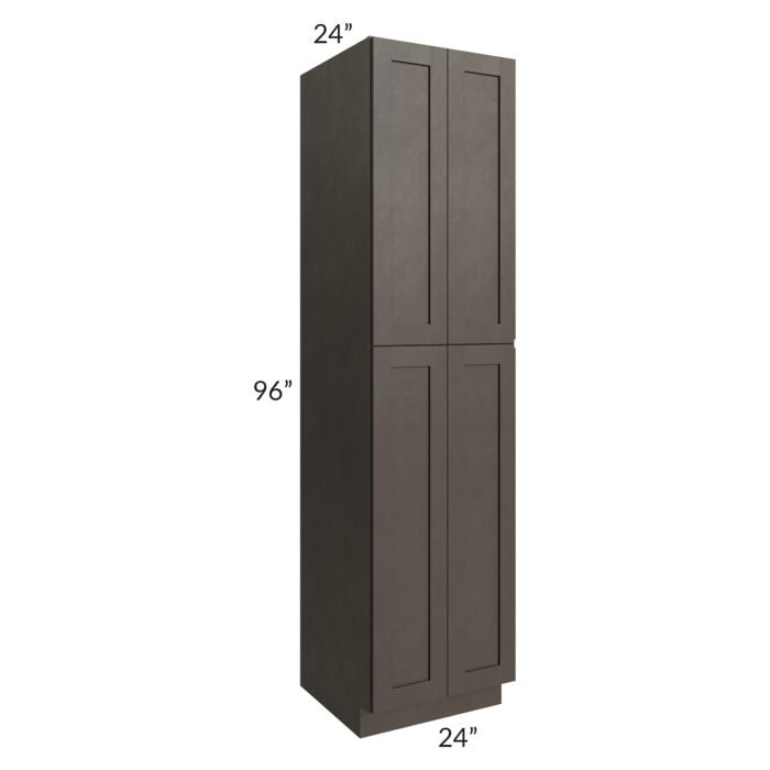 RTA Southport Espresso Shaker 24" x 96" Wall Pantry with 1 Roll Out Tray