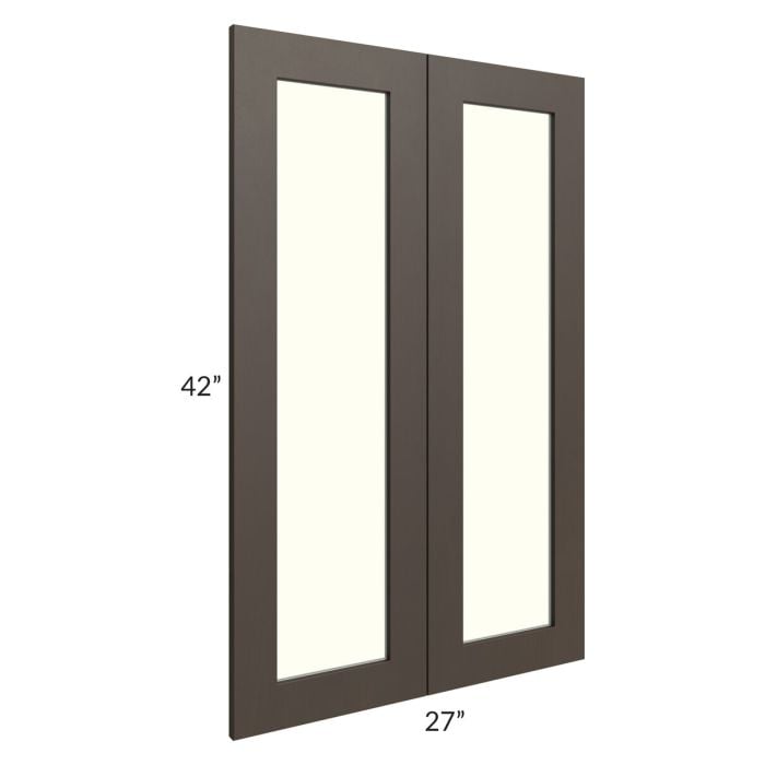 RTA Southport Espresso Shaker 27" x 42" Glass Doors Only