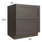 RTA Southport Espresso Shaker 30" 2-Drawer Base Cabinet