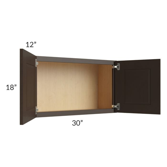 RTA Southport Espresso Shaker 30" x 18" Wall Cabinet