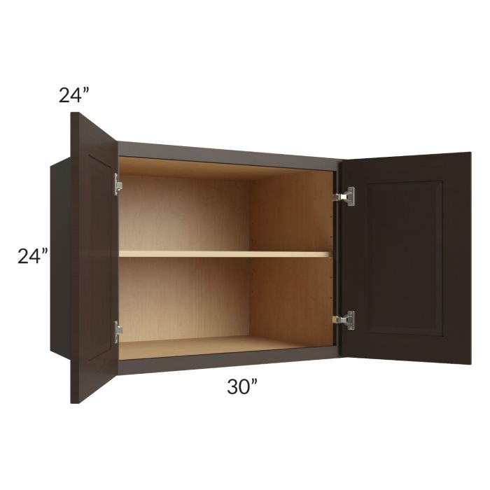 RTA Southport Espresso Shaker 30" x 24" x 24" Wall Cabinet