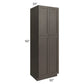 RTA Southport Espresso Shaker 30" x 90" Wall Pantry with 4 Roll Out Trays