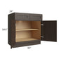 RTA Southport Espresso Shaker 33" Base Cabinet with Pot and Pan Roll Out Kit