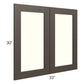RTA Southport Espresso Shaker 33" x 30" Glass Doors Only