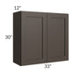 RTA Southport Espresso Shaker 33" x 30" Wall Cabinet