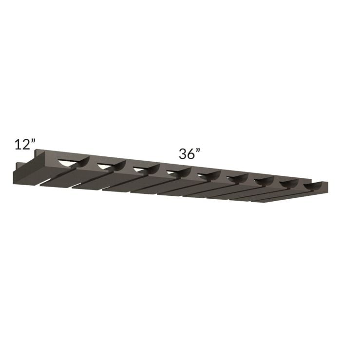 RTA Southport Espresso Shaker 36" Glass Rack