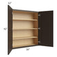 RTA Southport Espresso Shaker 36" x 42" Wall Cabinet with 2 Decorative End Panels