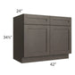 RTA Southport Espresso Shaker 42" Base Cabinet with 1 Decorative End Panel