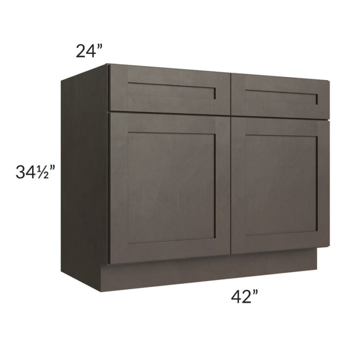 RTA Southport Espresso Shaker 42" Base Cabinet with 1 Decorative End Panel