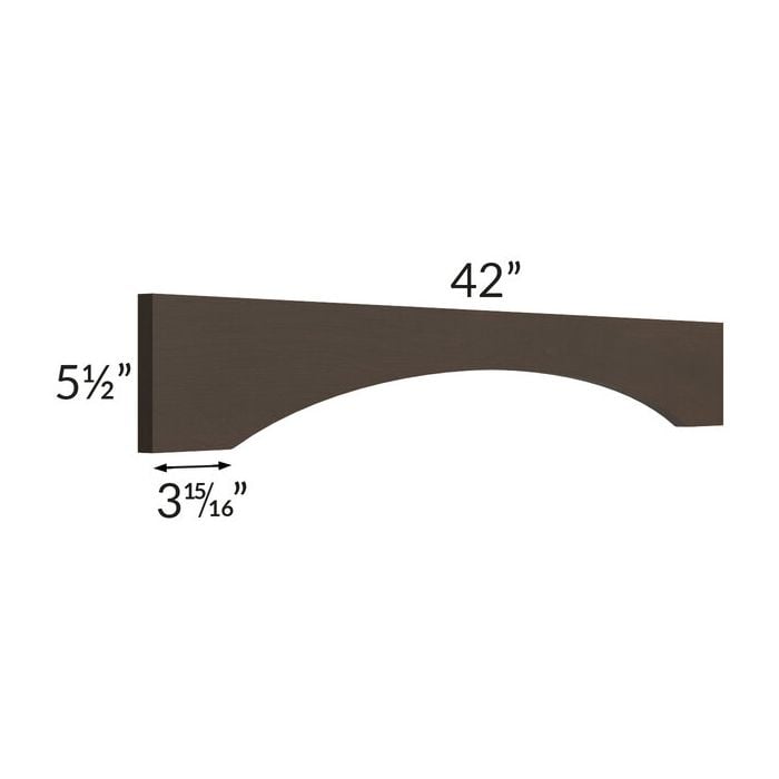 RTA Southport Espresso Shaker 42" Shaker Valance