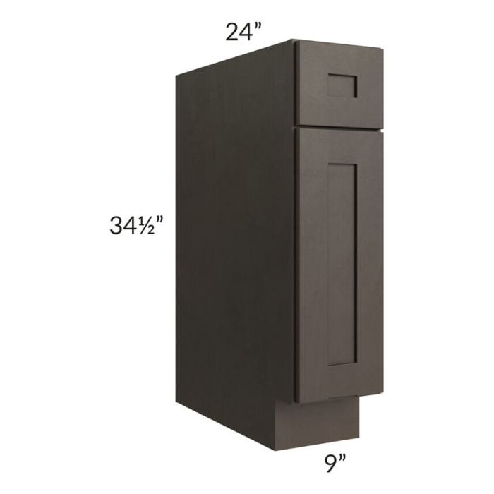 RTA Southport Espresso Shaker 9" Base Cabinet with 1 Decorative End Panel