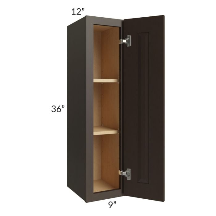 RTA Southport Espresso Shaker 9" x 36" Wall Cabinet