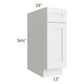 RTA Southport White Shaker 12" Base Cabinet