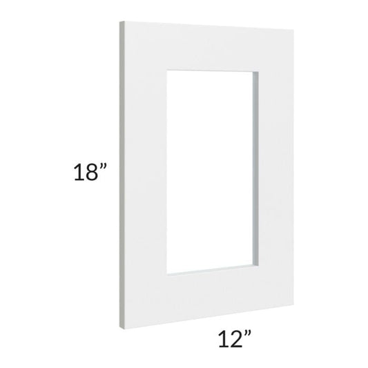 RTA Southport White Shaker 12" x 18" Glass Door Only