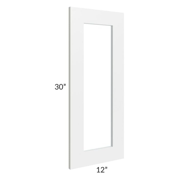 RTA Southport White Shaker 12" x 30" Glass Door Only