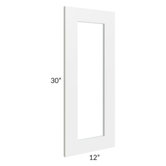 RTA Southport White Shaker 12" x 30" Glass Door Only