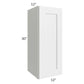 RTA Southport White Shaker 12" x 30" Wall Cabinet with 1 Decorative End Panel and Glass Door