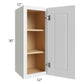 RTA Southport White Shaker 12" x 30" Wall Cabinet with 1 Decorative End Panel