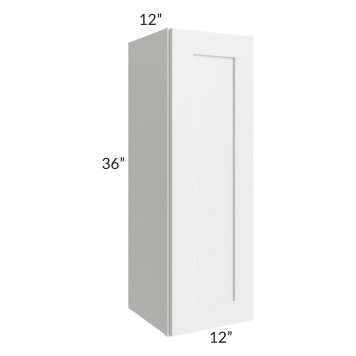 RTA Southport White Shaker 12" x 36" Wall Cabinet