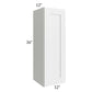 RTA Southport White Shaker 12" x 36" Wall Cabinet with 1 Decorative End Panel