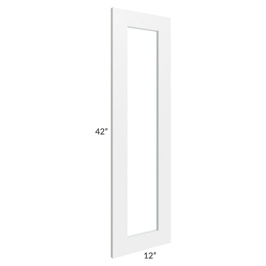 RTA Southport White Shaker 12" x 42" Glass Door Only