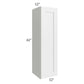 RTA Southport White Shaker 12" x 42" Wall Cabinet with 2 Decorative End Panels and Glass Door