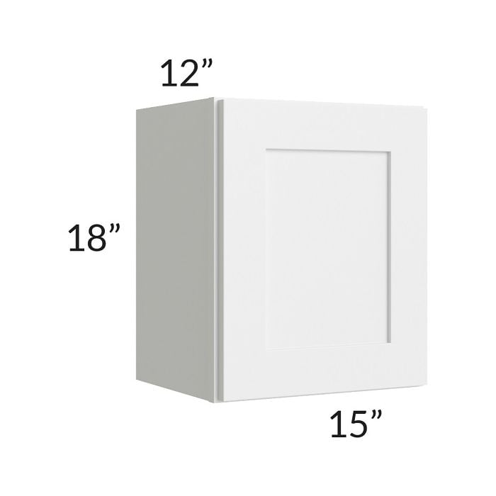 RTA Southport White Shaker 15" x 18" Wall Cabinet