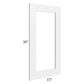 RTA Southport White Shaker 15" x 30" Glass Door Only (can be used with a 24" x 30" corner cabinet)