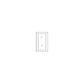 RTA Southport White Shaker 15" x 36" Glass Door Only (can be used with a 24" x 36" corner cabinet)