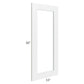 RTA Southport White Shaker 15" x 36" Glass Door Only (can be used with a 24" x 36" corner cabinet)
