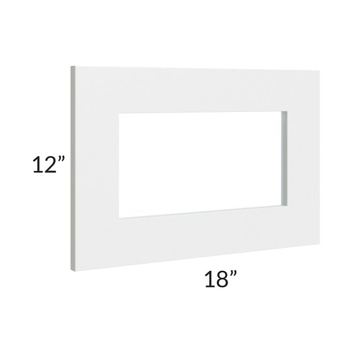 RTA Southport White Shaker 18" x 12" Glass Door Only