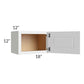 RTA Southport White Shaker 18" x 12" Wall Cabinet