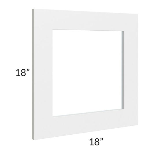 RTA Southport White Shaker 18" x 18" Glass Door Only